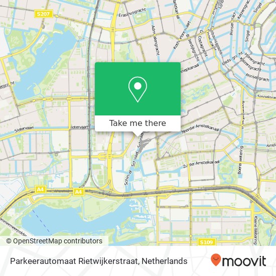 Parkeerautomaat Rietwijkerstraat kaart