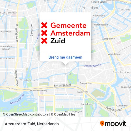 Amsterdam-Zuid kaart