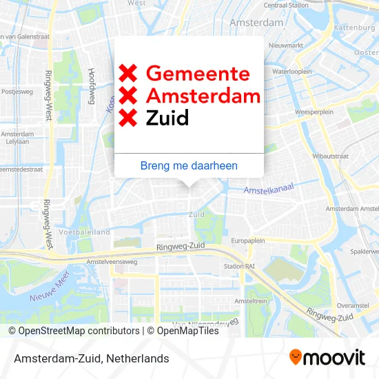 Amsterdam-Zuid kaart