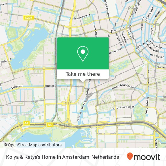Kolya & Katya's Home In Amsterdam kaart