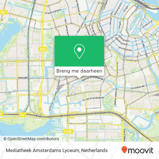 Mediatheek Amsterdams Lyceum kaart