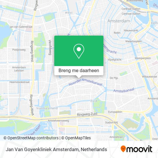 Jan Van Goyenkliniek Amsterdam kaart