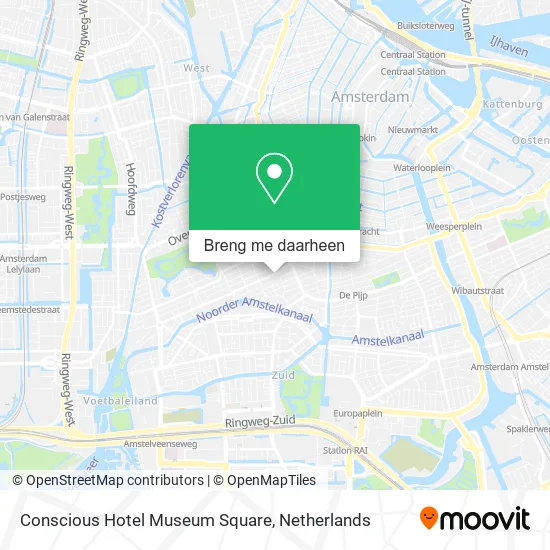 Conscious Hotel Museum Square kaart