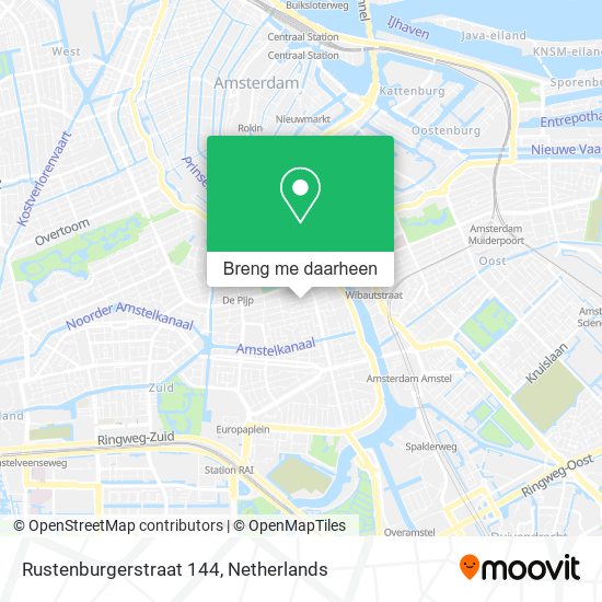 Rustenburgerstraat 144 kaart