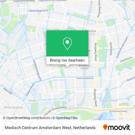 Medisch Centrum Amsterdam West kaart