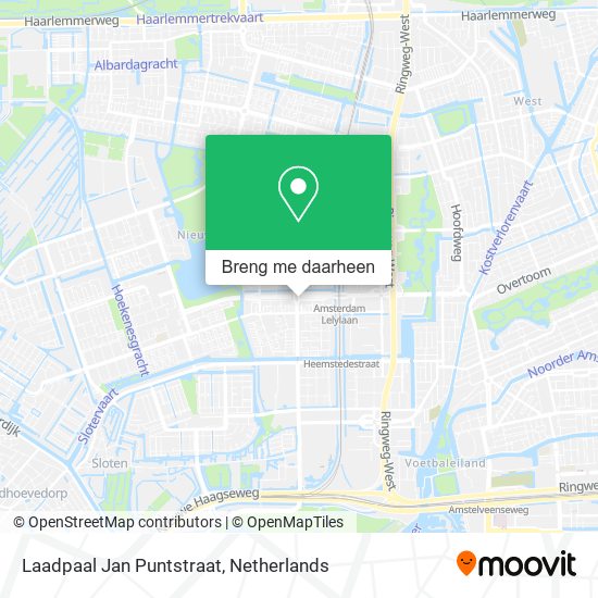 Laadpaal Jan Puntstraat kaart