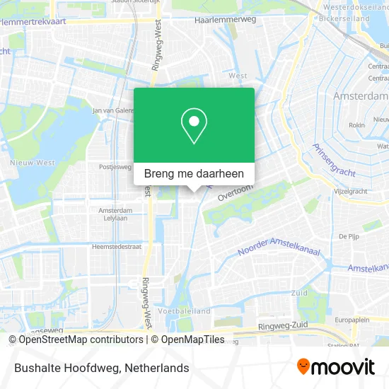 Bushalte Hoofdweg kaart