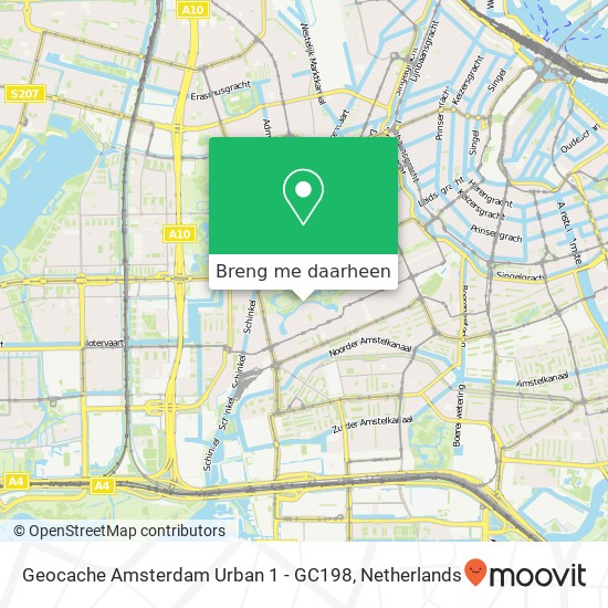 Geocache Amsterdam Urban 1 - GC198 kaart