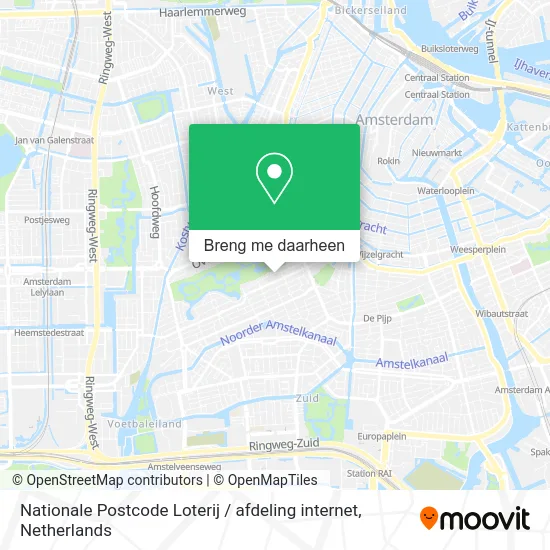 Nationale Postcode Loterij / afdeling internet kaart