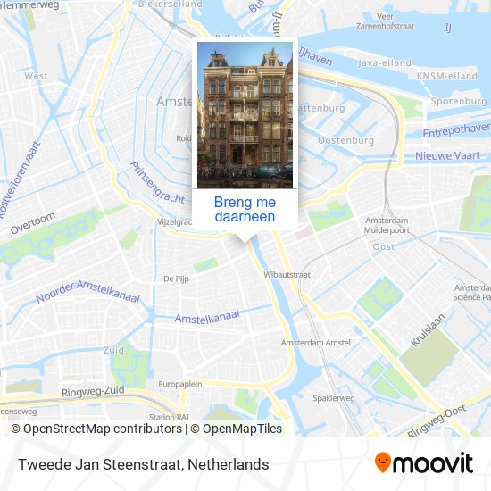 Tweede Jan Steenstraat kaart