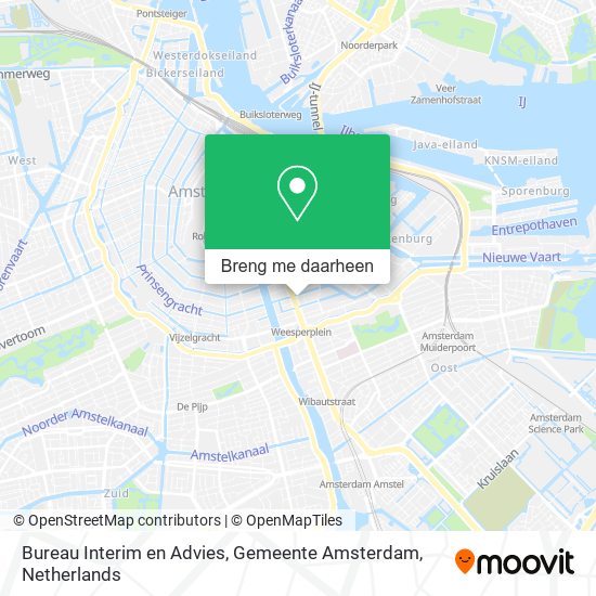 Bureau Interim en Advies, Gemeente Amsterdam kaart