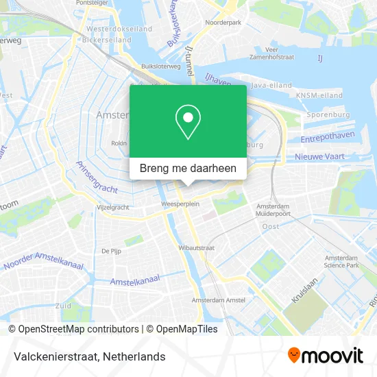 Valckenierstraat kaart