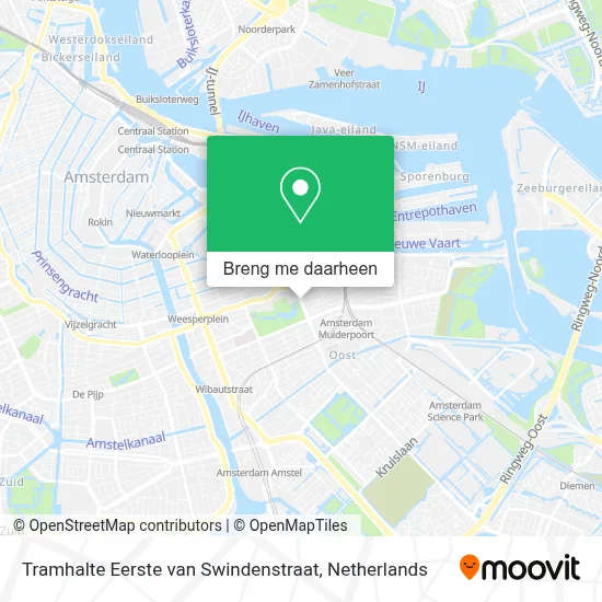 Tramhalte Eerste van Swindenstraat kaart