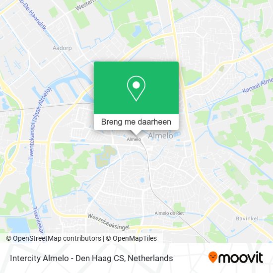 Intercity Almelo - Den Haag CS kaart