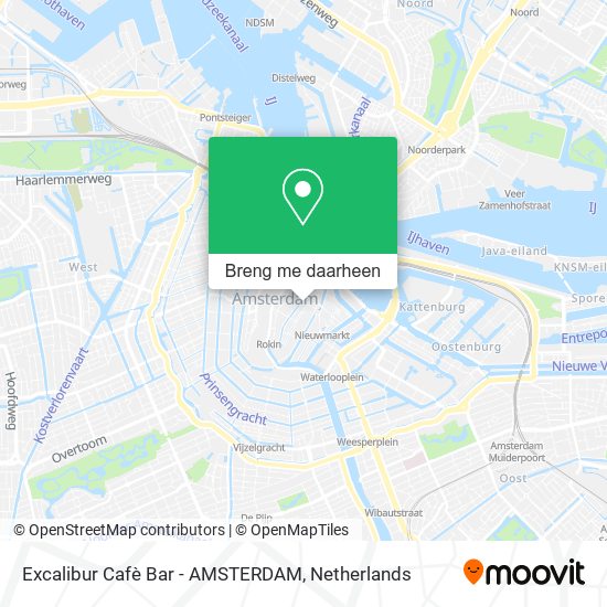 Excalibur Cafè Bar - AMSTERDAM kaart