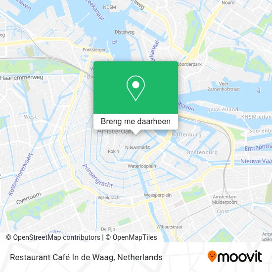 Restaurant Café In de Waag kaart