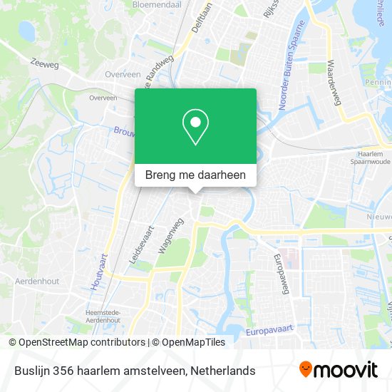 Buslijn 356 haarlem amstelveen kaart