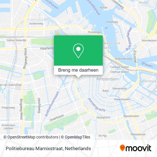 Politiebureau Marnixstraat kaart