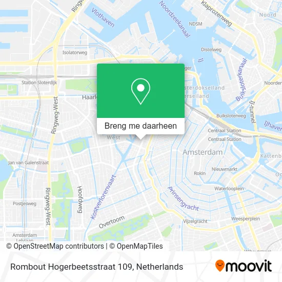 Rombout Hogerbeetsstraat 109 kaart