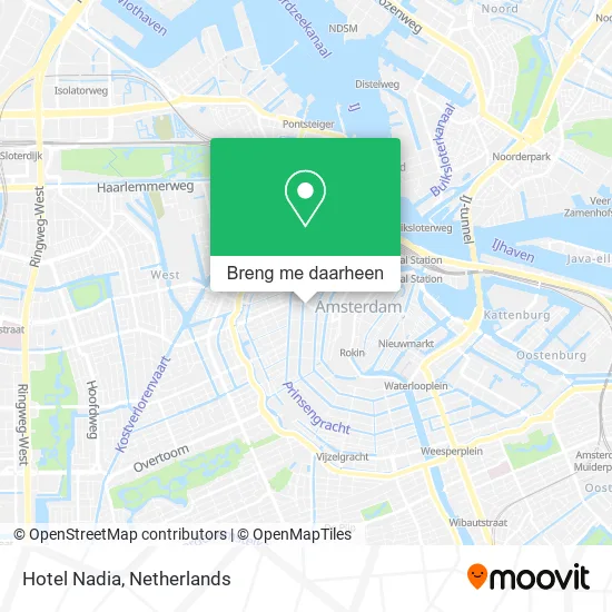 Hotel Nadia kaart