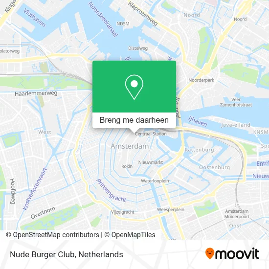 Nude Burger Club kaart