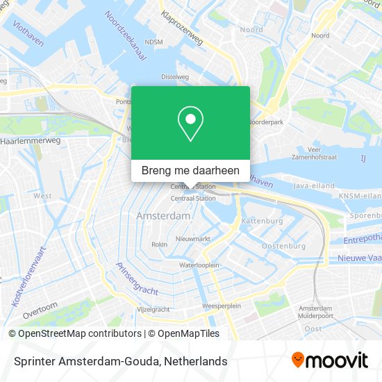 Sprinter Amsterdam-Gouda kaart