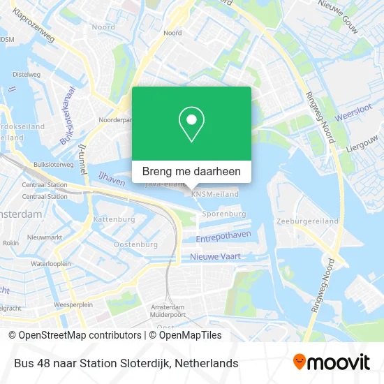 Bus 48 naar Station Sloterdijk kaart