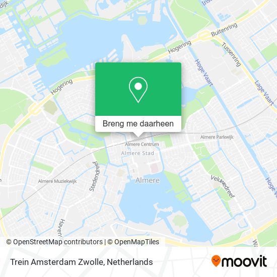 Trein Amsterdam Zwolle kaart