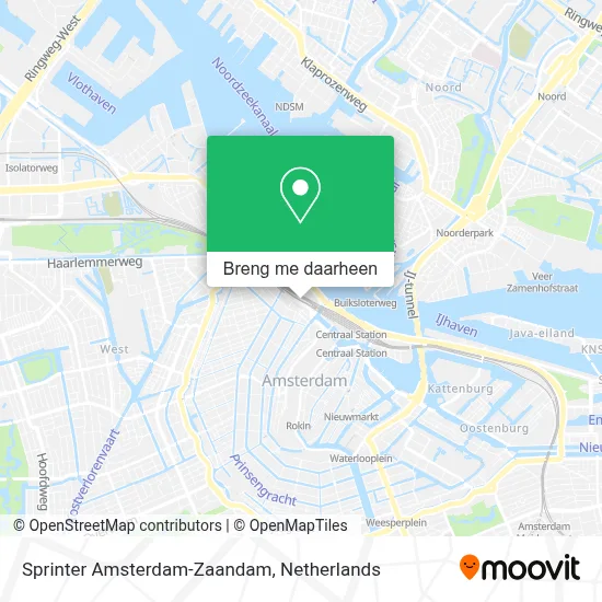 Sprinter Amsterdam-Zaandam kaart