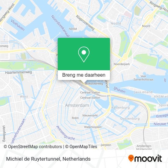 Michiel de Ruytertunnel kaart