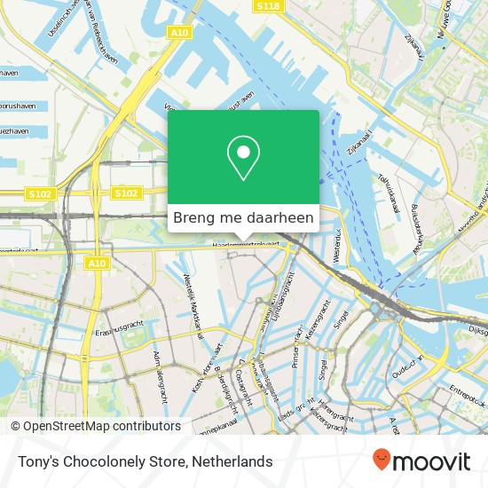 Tony's Chocolonely Store kaart