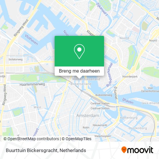 Buurttuin Bickersgracht kaart