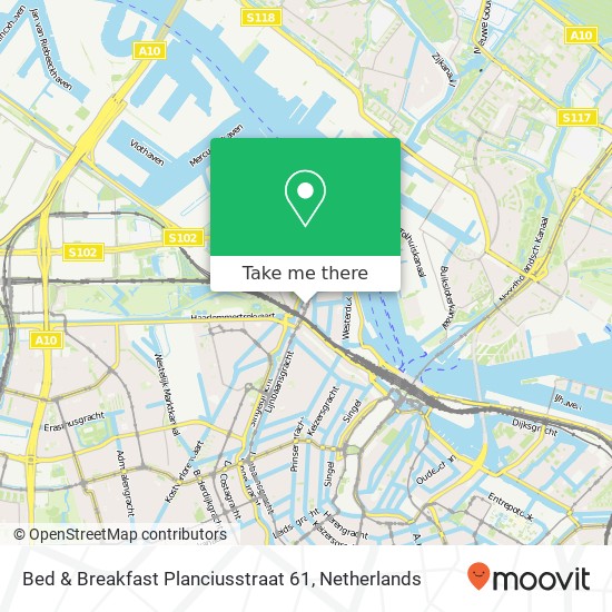 Bed & Breakfast Planciusstraat 61 kaart