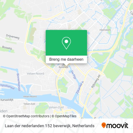 Laan der nederlanden 152 beverwijk kaart