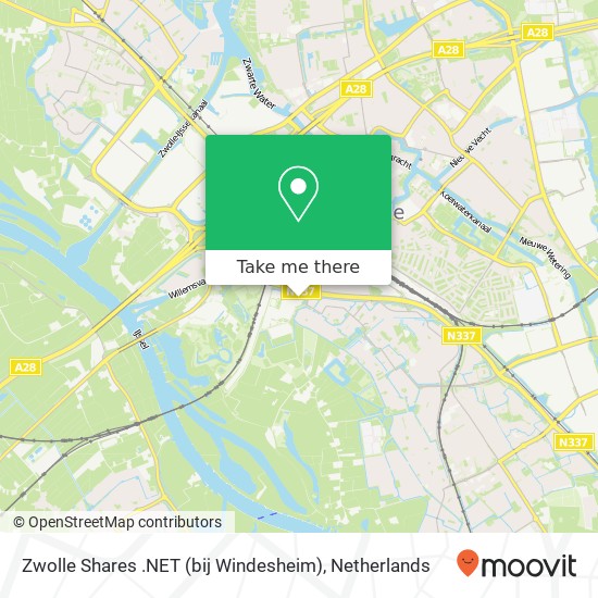 Zwolle Shares .NET (bij Windesheim) kaart