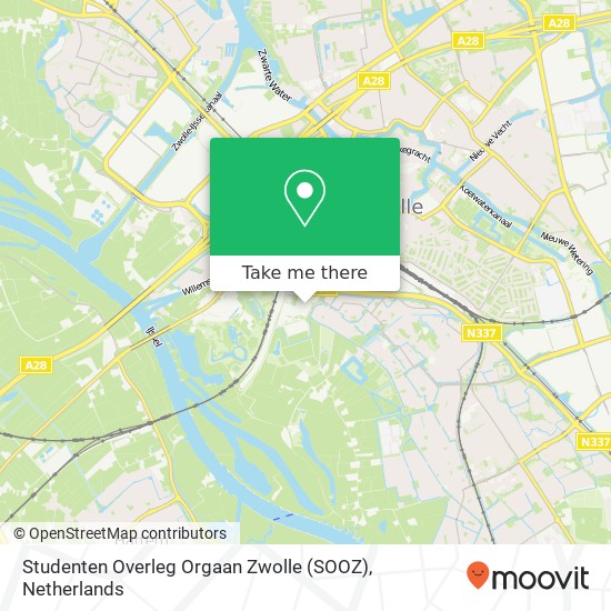 Studenten Overleg Orgaan Zwolle (SOOZ) kaart