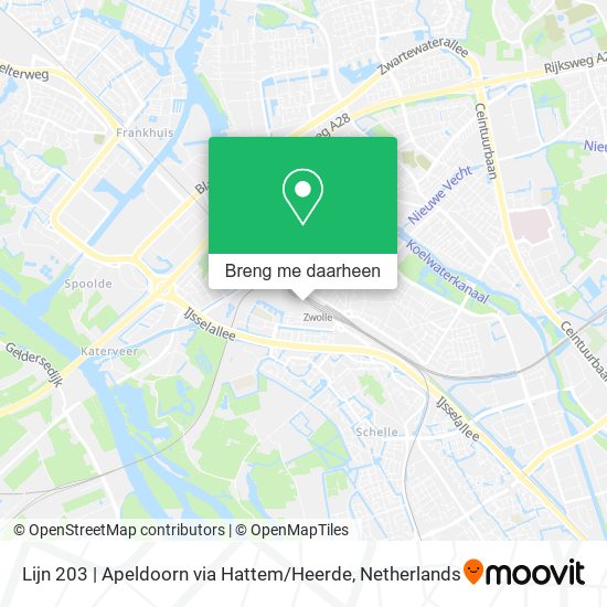 Lijn 203 | Apeldoorn via Hattem / Heerde kaart