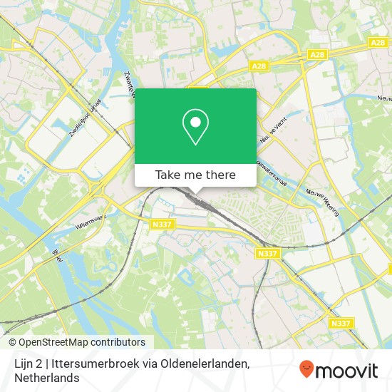 Lijn 2 | Ittersumerbroek via Oldenelerlanden kaart