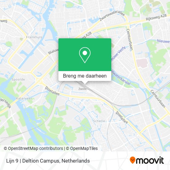 Lijn 9 | Deltion Campus kaart