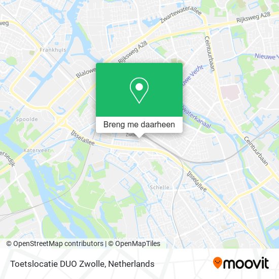 Toetslocatie DUO Zwolle kaart