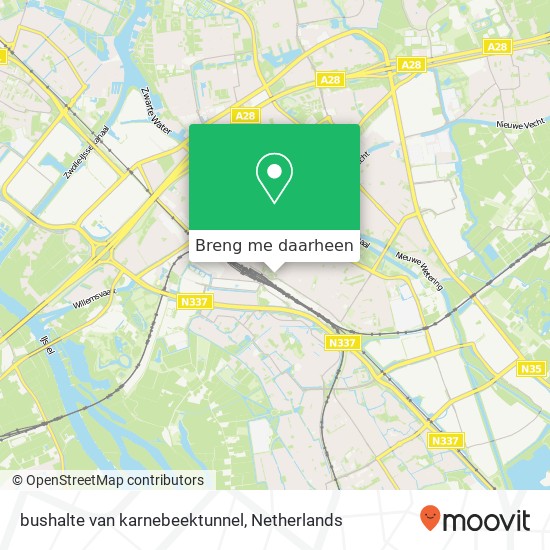 bushalte van karnebeektunnel kaart