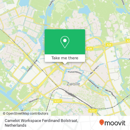 Camelot Workspace Ferdinand Bolstraat kaart