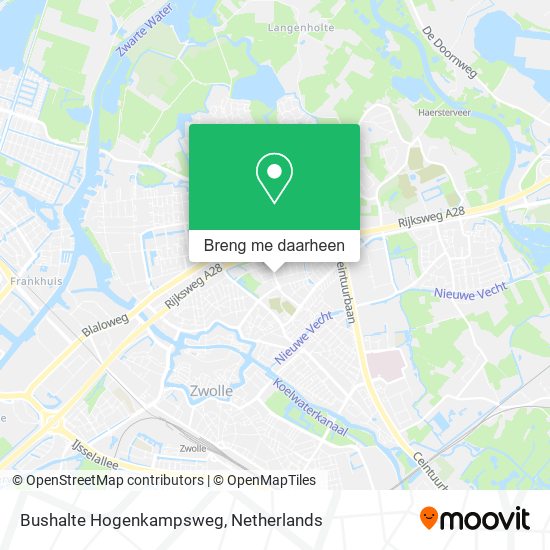 Bushalte Hogenkampsweg kaart