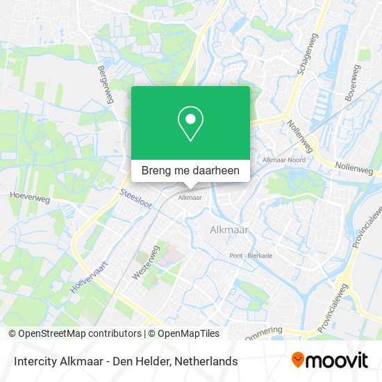 Intercity Alkmaar - Den Helder kaart