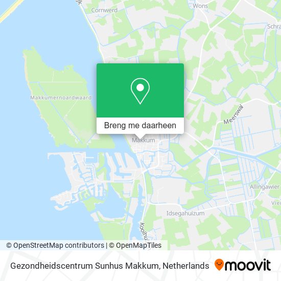 Gezondheidscentrum Sunhus Makkum kaart