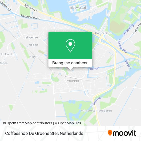 Coffeeshop De Groene Ster kaart