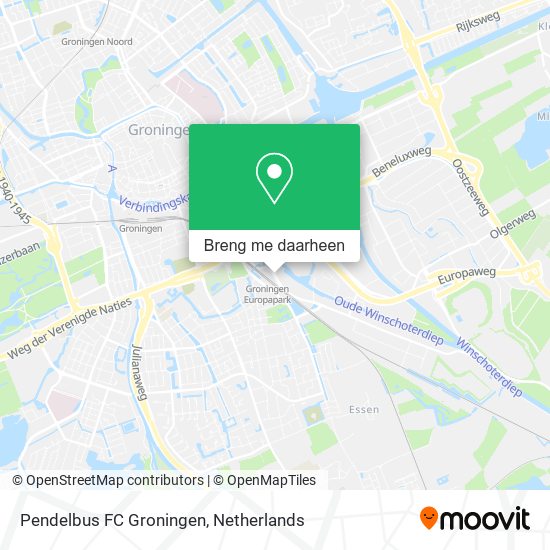 Pendelbus FC Groningen kaart
