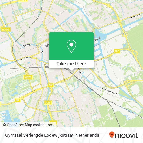 Gymzaal Verlengde Lodewijkstraat kaart