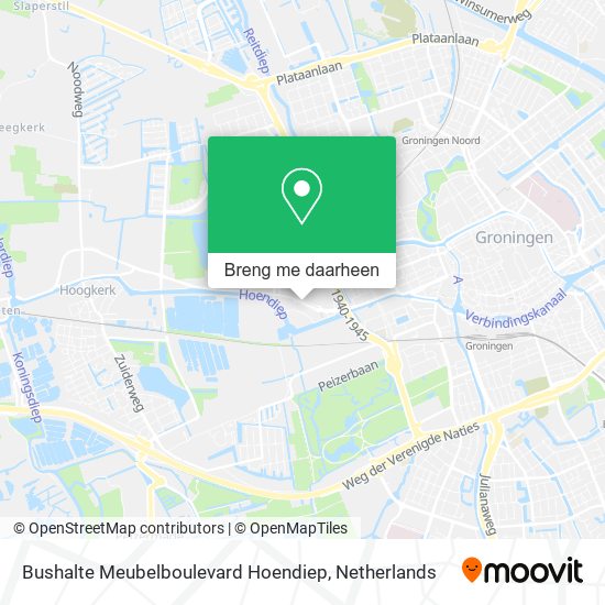 Bushalte Meubelboulevard Hoendiep kaart
