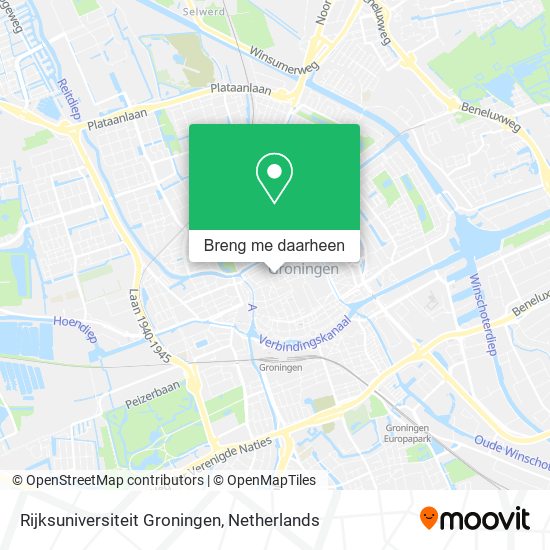 Rijksuniversiteit Groningen kaart